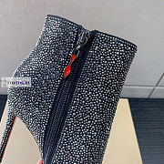 Christian Louboutin Sparkling Black Boots 10cm - 6