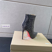 Christian Louboutin Sparkling Black Boots 10cm - 5