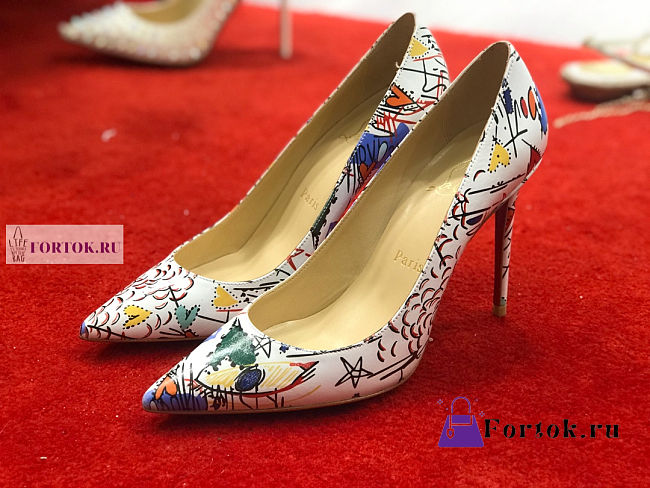 Christian Louboutin Pigalle Follies White Patent Leather Pumps - 1