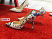 Christian Louboutin Pigalle Follies White Patent Leather Pumps - 6