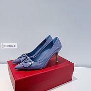 Valentino Logo Pumps Blue 7.5cm - 1