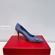 Valentino Logo Pumps Blue 7.5cm - 4