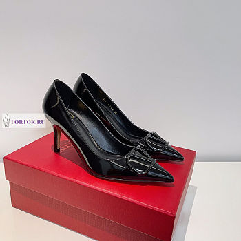 Valentino Logo Pumps Black 7.5cm