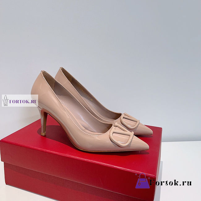 Valentino Logo Pumps Beige 7.5cm - 1