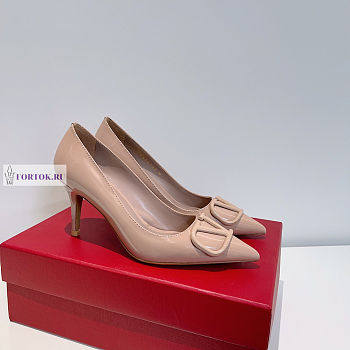 Valentino Logo Pumps Beige 7.5cm