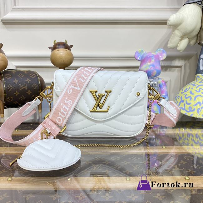 LV New Wave Multi Pochette in White and Pink Strap M56461 - 1