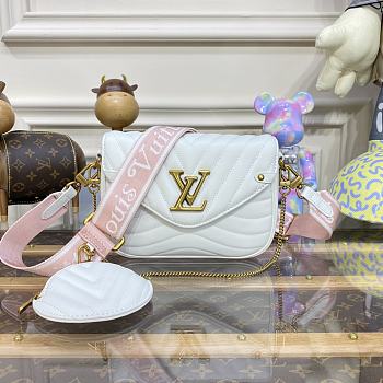 LV New Wave Multi Pochette in White and Pink Strap M56461