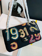CN Flap Bag Tweed Multicolor 25cm - 1