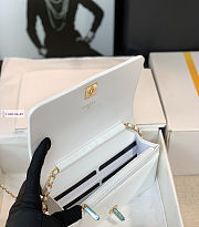 CN Clutch With Chain Sequin in White 19x12x3.5cm - 5
