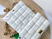 Bottega Veneta Chain Cassette Intrecciato-leather White bag - 3
