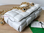 Bottega Veneta Chain Cassette Intrecciato-leather White bag - 5