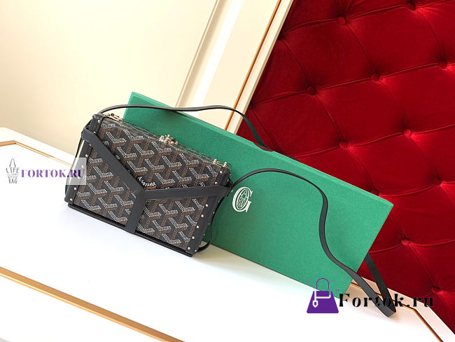 Goyard Minaudière Trunk Black Bag 16.5x11.5x5cm - 1