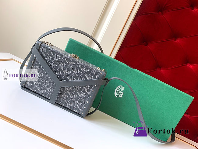 Goyard Minaudière Trunk Grey Bag 16.5x11.5x5cm - 1