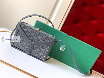 Goyard Minaudière Trunk Grey Bag 16.5x11.5x5cm