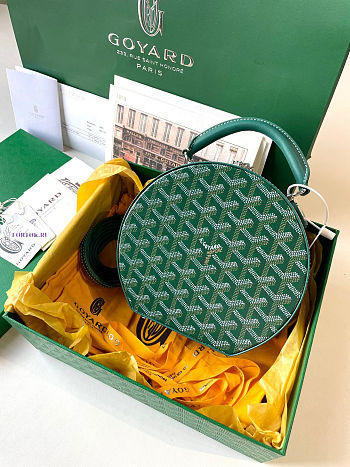 Goyard Alto Hatbox Bag Green 16.5x7x18cm