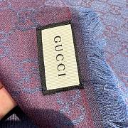 Gucci Warm Shawl Wrap Purple Scarf - 3