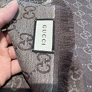 Gucci Warm Shawl Wrap Grey Scarf - 5