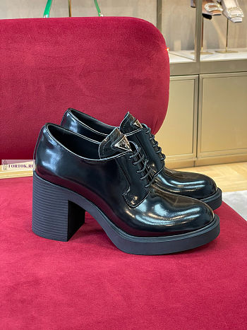 Prada Black Leather Boots 7.5cm