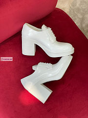 Prada White Leather Boots 7.5cm - 3