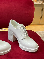 Prada White Leather Boots 7.5cm - 4