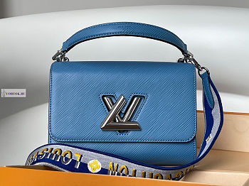 Louis Vuitton Twist MM Epi Leather Blue M57505 23x17x9.5cm