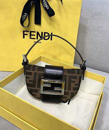 Fendi Mini FF Monogram Handbag 14x2x8cm