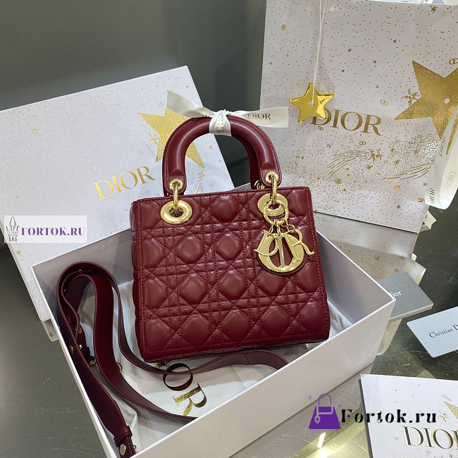 Lady Dior My ABC Cannage Lambskin Red 20cm - 1