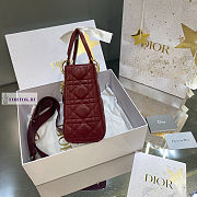 Lady Dior My ABC Cannage Lambskin Red 20cm - 6