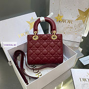 Lady Dior My ABC Cannage Lambskin Red 20cm - 5