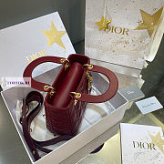 Lady Dior My ABC Cannage Lambskin Red 20cm - 4