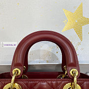 Lady Dior My ABC Cannage Lambskin Red 20cm - 3