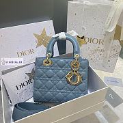 Lady Dior My ABC Cannage Lambskin Light Blue 20cm - 1