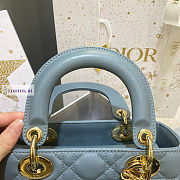 Lady Dior My ABC Cannage Lambskin Light Blue 20cm - 3