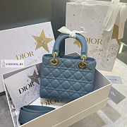 Lady Dior My ABC Cannage Lambskin Light Blue 20cm - 4