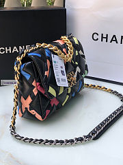 Chanel 19 Flap Bag Black Multicolor 26cm - 4
