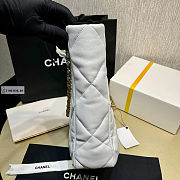 Chanel 22B White Lampskin Tote Bag 37x30x10cm - 4