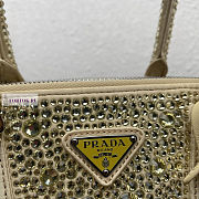 Prada Galleria Satin Yellow Bag with Crystals 24.5x16.5x11cm - 6