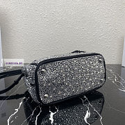 Prada Galleria Satin Black Bag with Crystals 24.5x16.5x11cm - 2