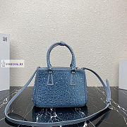 Prada Galleria Satin Light Blue Bag with Crystals 24.5x16.5x11cm - 5