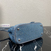 Prada Galleria Satin Light Blue Bag with Crystals 24.5x16.5x11cm - 3