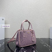 Prada Galleria Satin Pink Bag with Crystals 24.5x16.5x11cm - 4