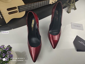 YSL Patent Leather Red Pumps 11cm