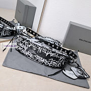 Balenciaga Le Cagole Black Graffiti Shoulder Bag 33x18x8cm - 5