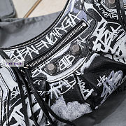 Balenciaga Le Cagole Black Graffiti Shoulder Bag 33x18x8cm - 2