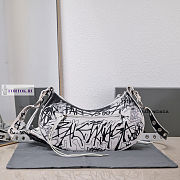 Balenciaga Le Cagole White Graffiti Shoulder Bag 33x18x8cm - 4