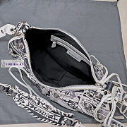 Balenciaga Le Cagole White Graffiti Shoulder Bag 33x18x8cm - 3