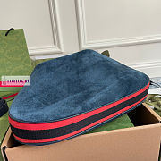 Gucci Large Attache Oatmeal Blue Suede Bag 35x32x6cm - 6