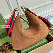 Gucci Large Attache Oatmeal Brown Suede Bag 35x32x6cm - 2