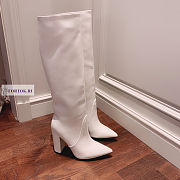 YSL White Leather Boots - 5