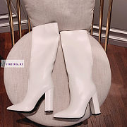 YSL White Leather Boots - 2